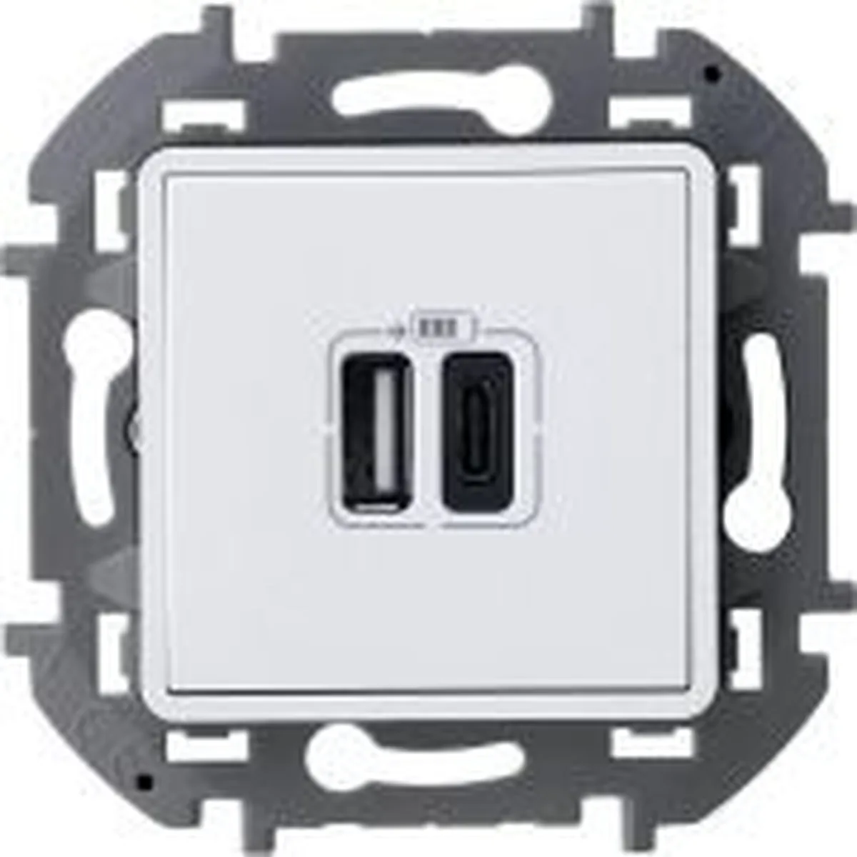 Устройство зарядное Inspiria с 2-мя USB разьемами A и C 240В/5В 3000мА бел. Legrand 673760