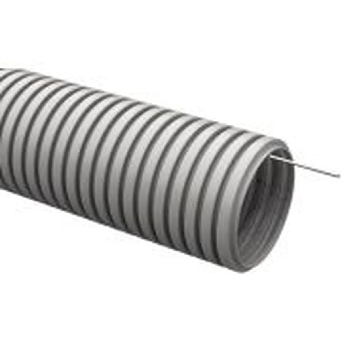 Труба гофрированная ПВХ d40мм с протяжкой сер. ELASTA (уп.15м) IEK CTG20-40-K41-015I